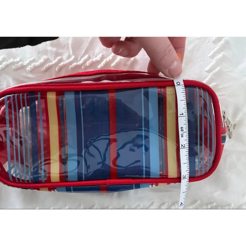 Lancome Zippered Makeup Bag Case Pouch - Clear Plastic Effiel Tower new